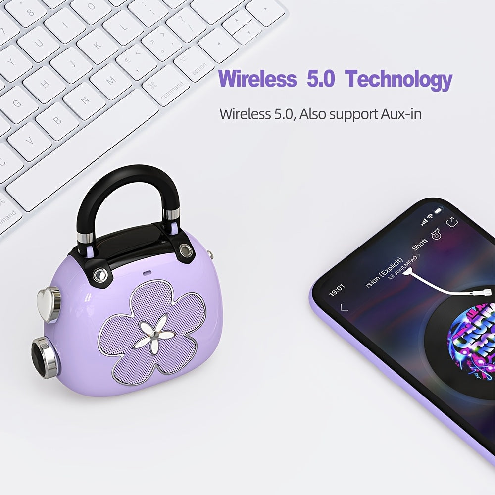Mini Bluetooth Speaker voor Kinderen en Volwassenen - Draagbare Draadloze Luidspreker met Retro Design - 5W Krachtig Geluid MP3 Speler - Leuk Cadeau voor Meisjes