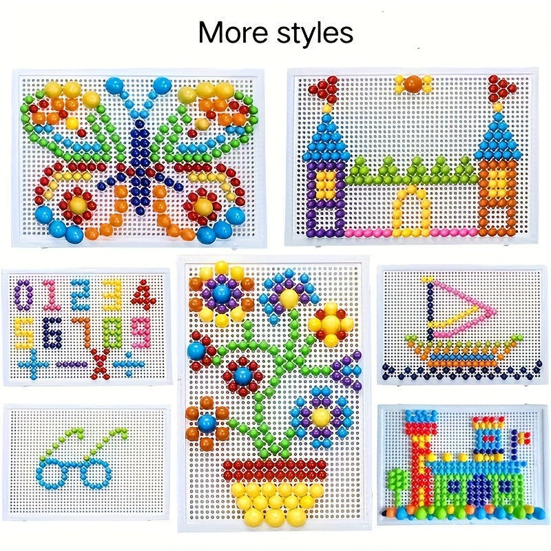 Paddenstoel Peg Puzzel Set | Stimuleert Creativiteit & Cognitie – Ouderkind Activiteit, School & Feestcadeau