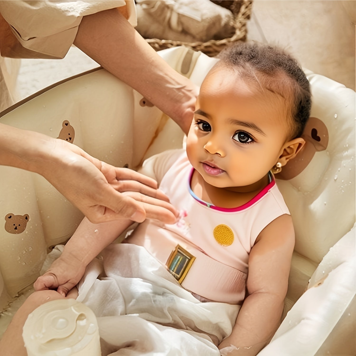 Koreaanse Draagbare Inklapbare Baby Badkuip | Opblaasbaar PVC Zwembad Voor Baby’s