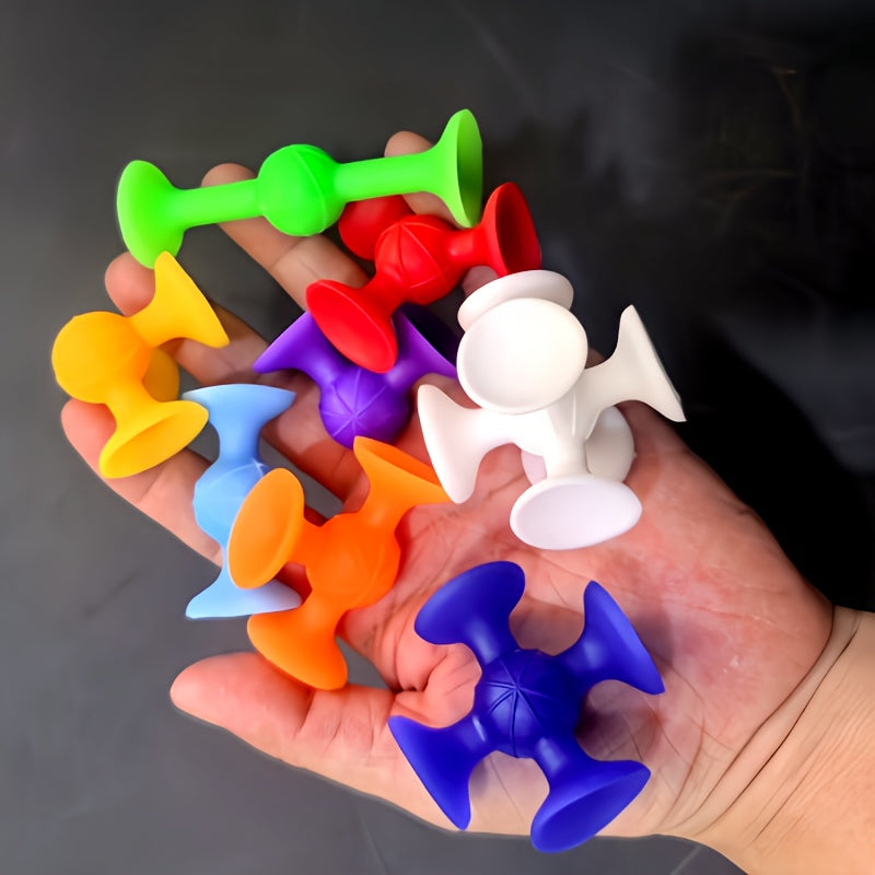 40-delige zuignap bouwset|Kleurrijk sensorisch speelgoed zonder batterijen