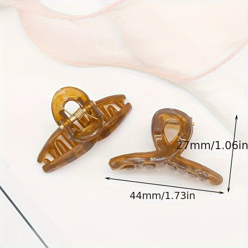 4x Vintage Mini Haarclips – Jelly Kleur Klauwen voor Vrouwen & Meisjes
