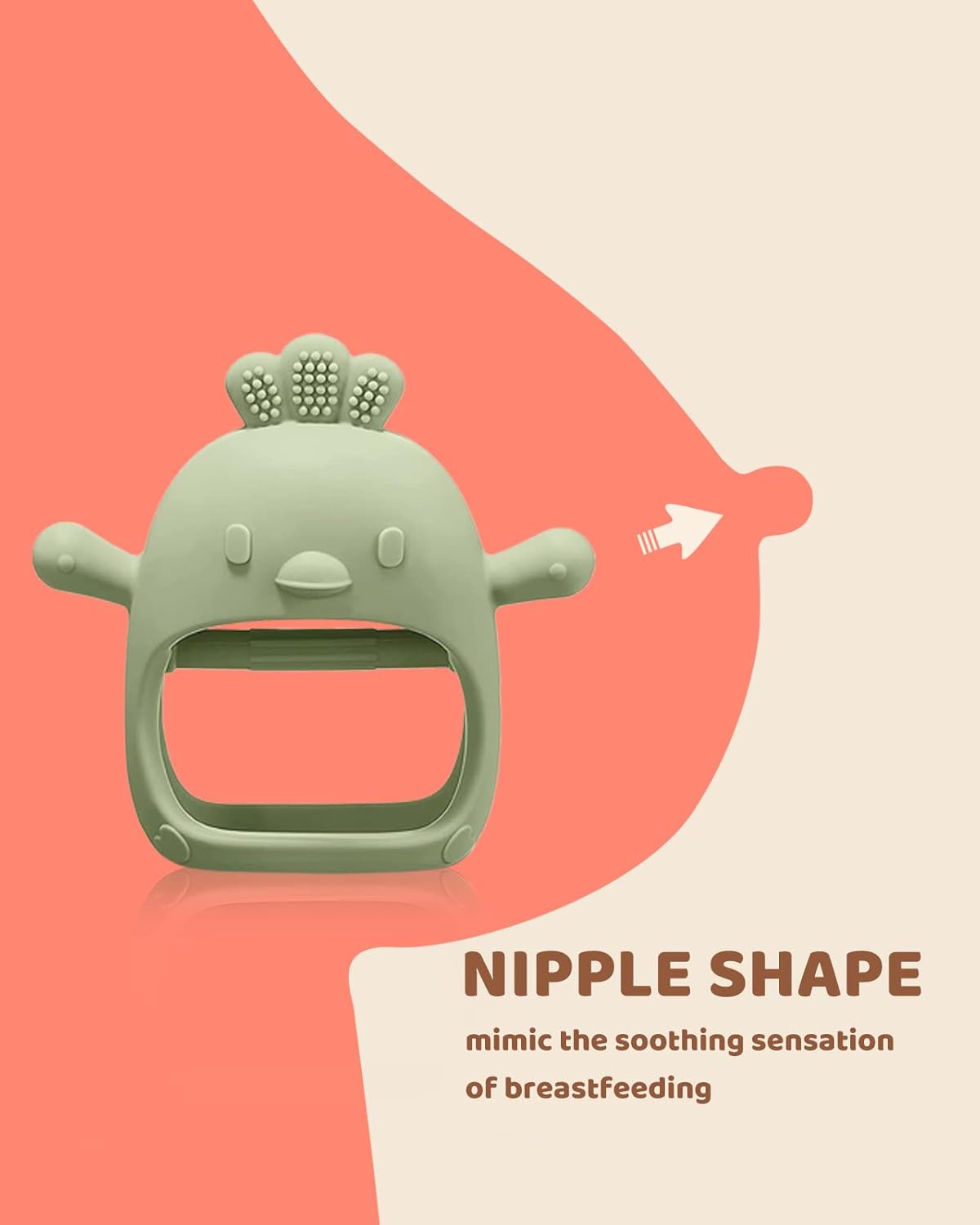 2 Packs Baby Bijtspeelgoed | BPA Vrij Siliconen Bijtspeelgoed voor Baby's 0 tot 12 Maanden