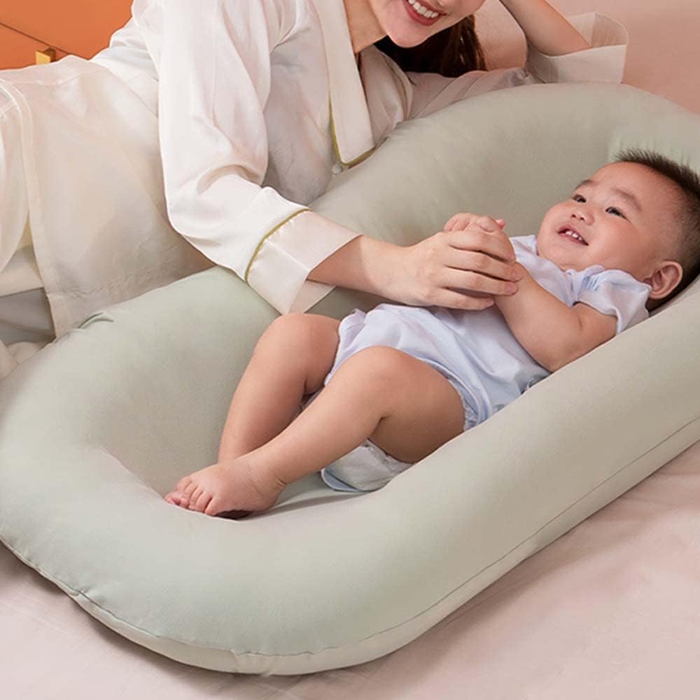 Baby Lounger Kussen | Zacht Katoen Ademend Baby Nest Slaapplek voor Pasgeboren 0-24 Maanden