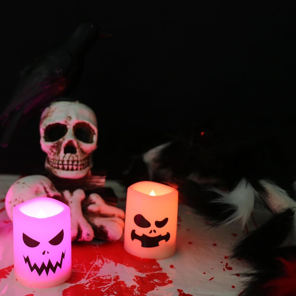 6 stuks LED kaarsen met afstandsbediening | Halloween decoratie zonder vlam