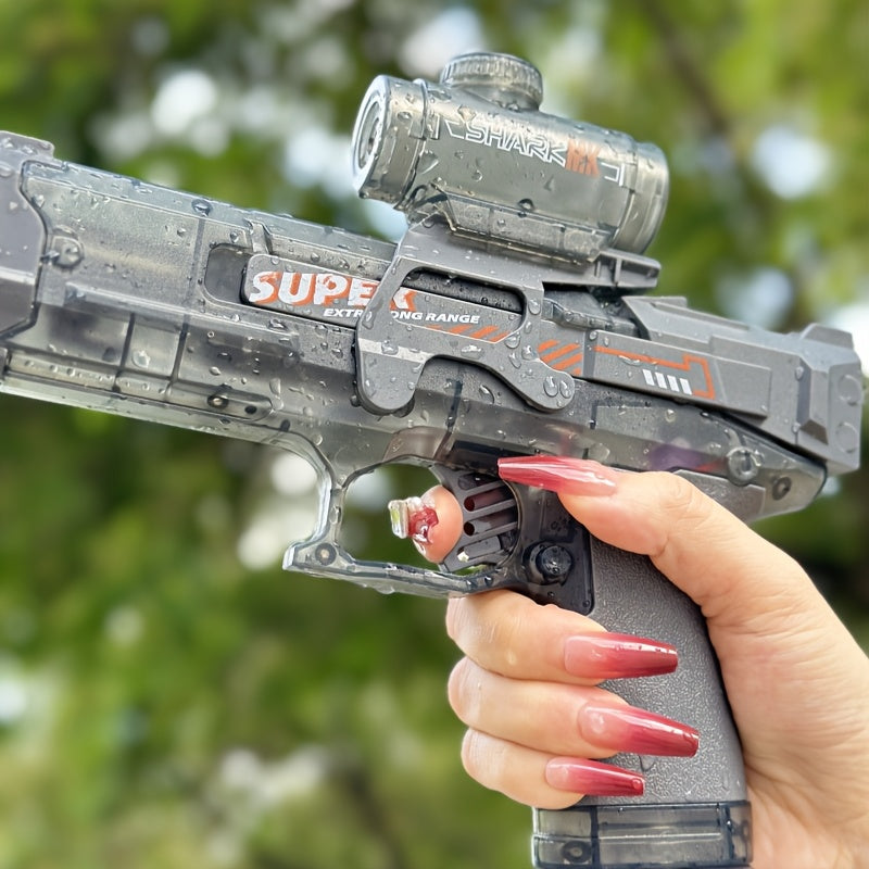 Elektrisch Waterpistool met Vlamlicht – Volautomatisch Watergeweer met Grote Tank & USB-Oplaadbaar (3+ Jaar)