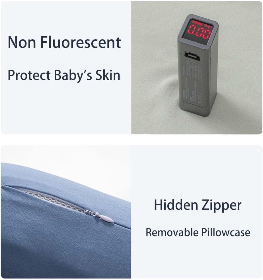 Baby Lounger Kussen | Zacht Katoen Ademend Baby Nest Slaapplek voor Pasgeboren 0-24 Maanden