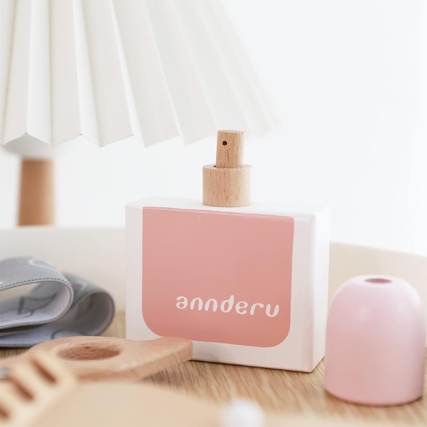 Houten Make-up Speelset | 16-delige Fantasiesalon Kit | Cadeau voor Meisjes 3+ Jaar