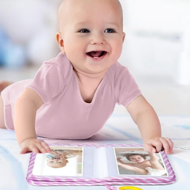 Mijn Eerste Baby Foto Boek | Veilig Babyboek met Spiegel en Educatief Ontwerp