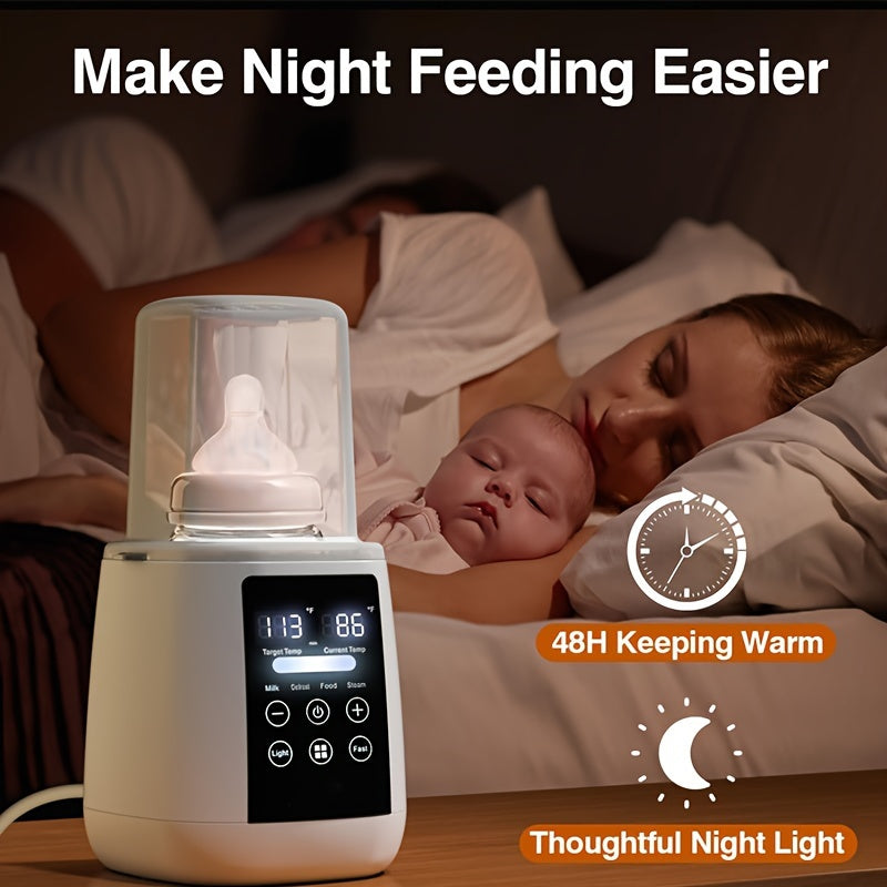 Babyfles Melkverwarmer en Sterilisator | 6-in-1 met Digitale LCD Slimme Temperatuurregeling en Automatische Uitschakeling voor Moedermelk