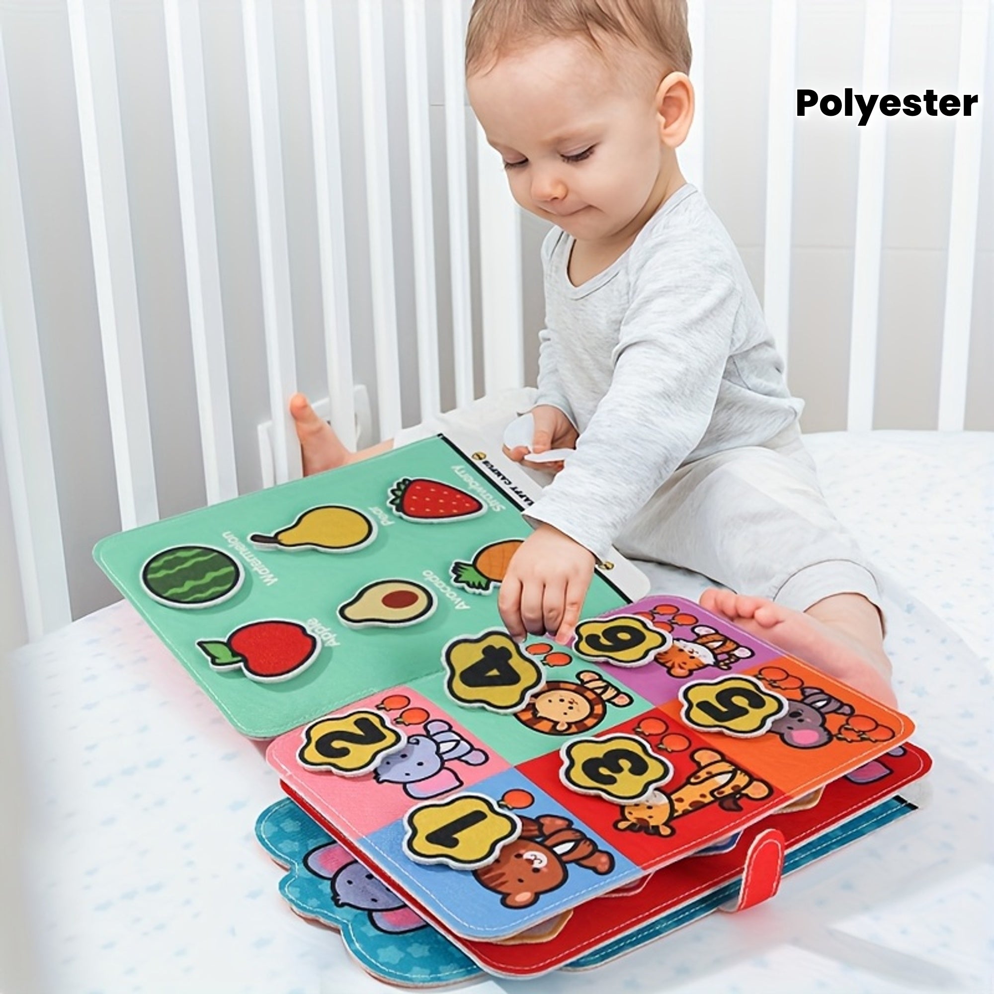 Interactief stickerboek baby | Educatief herbruikbaar speelboek