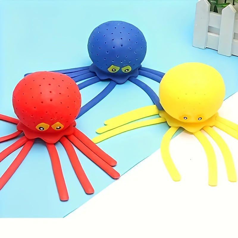 3x Octopus Knijpspeelgoed | Bad- & Zomerspeelgoed | Kleurrijk & Herbruikbaar