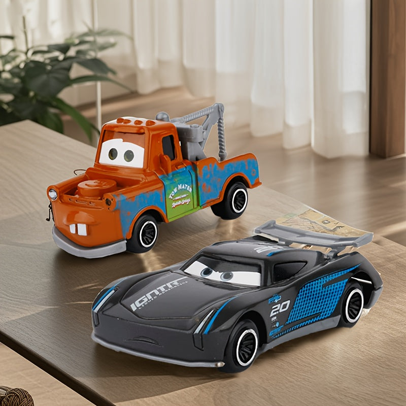 6-delige Auto Speelset met Opslagdoos | Lightning Racewagens Miniatuur Modellen – Ideaal als Verjaardagscadeau voor Kinderen