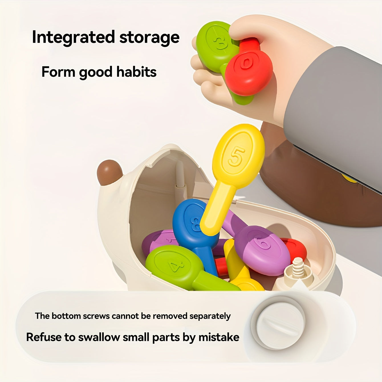 Egel Puzzel Speelgoed voor Peuters | Educatief Kleur- & Cijferherkenningsspel met Dierdesign – Veilig ABS Materiaal