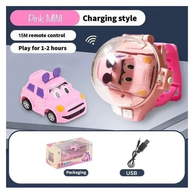 Mini RC Auto Horloge – Speelgoed voor Kinderen met Afstandsbediening