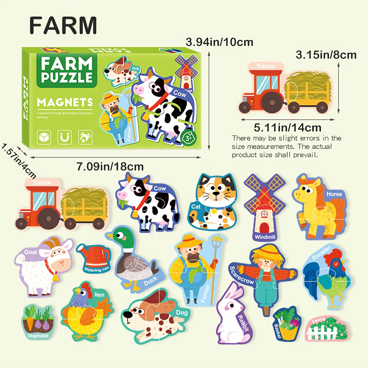 Magnetische Stickers Puzzelset | Letters, Cijfers & Meer – Cadeau voor Kerst & Verjaardag