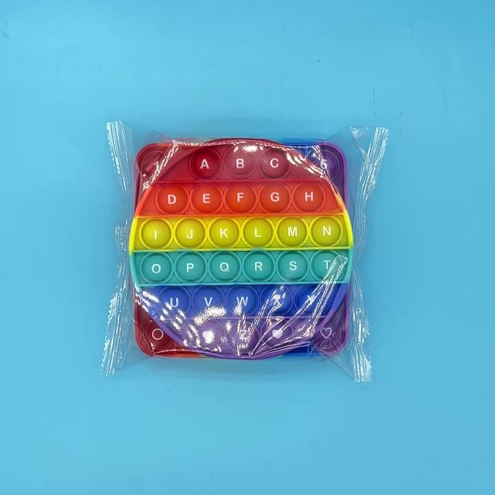 2-in-1 Cijfers & Letters Fidget Toys | Educatief Bubbelspel voor Peuters (Vierkant + Cirkel)