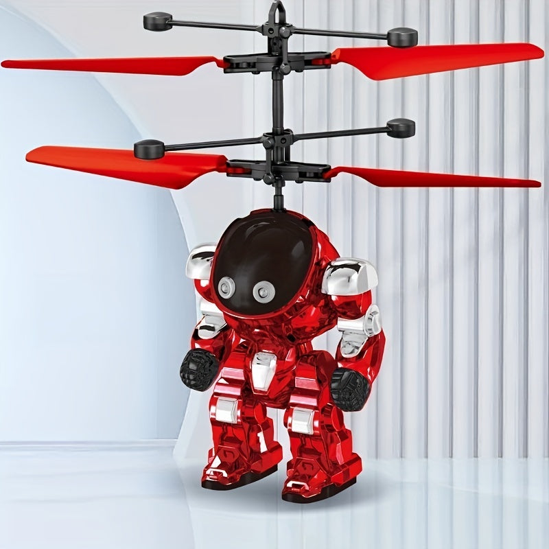 Mecha Vliegende Krijger met LED & Sensor | Zwevend Interactief Speelgoed – Magisch Luchtspektakel voor Jongens