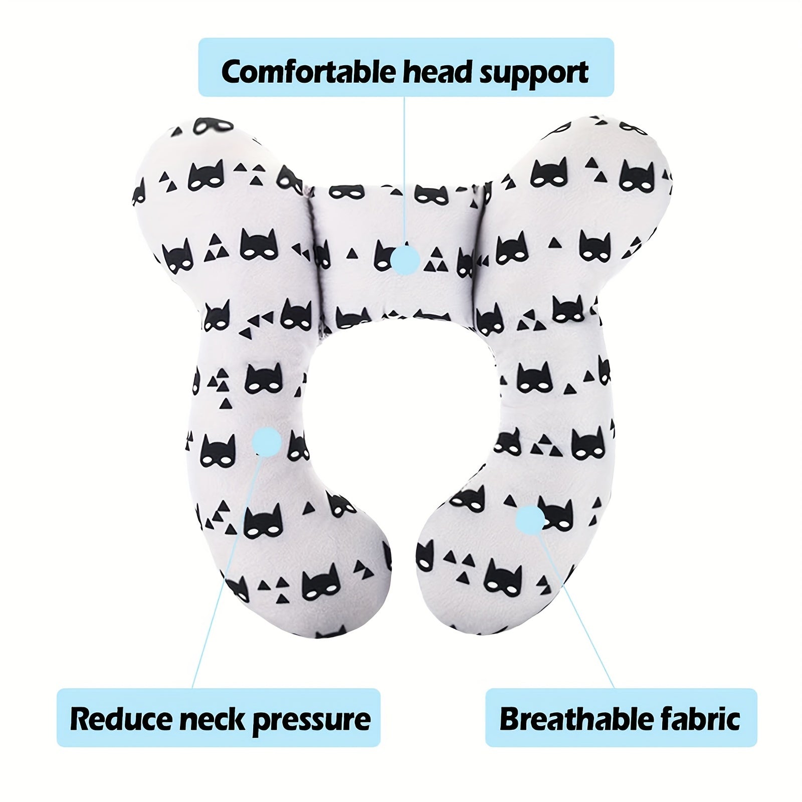 Baby Reis Nekkussen | Hoofd- en Nek Ondersteuningskussen voor Baby's en Peuters