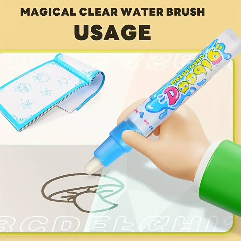 Grote Magische Water Tekenmat voor Kinderen vanaf 3 Jaar - Knoeivrij Herbruikbaar Speelgoed Kleed voor Peuters, Jongens en Meisjes - Educatieve Kleurmat 80x60cm