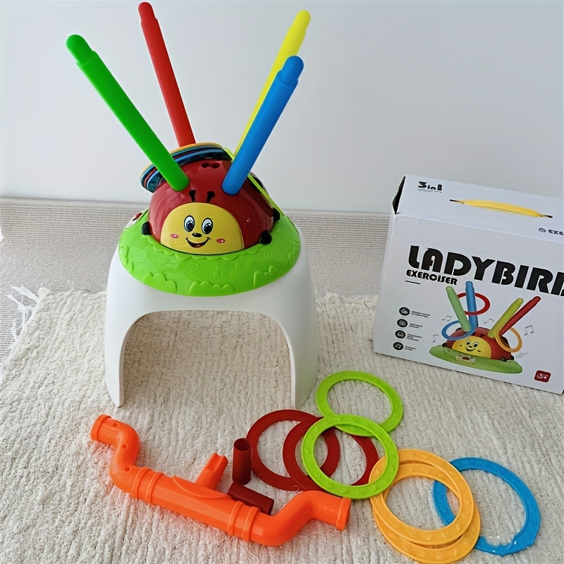 Lieveheersbeestje Ringwerpspel voor Kinderen van 3-6 Jaar - Actief Coördinatie Speelgoed voor Jongens en Meisjes - Multifunctioneel Spel voor Binnen en Buiten