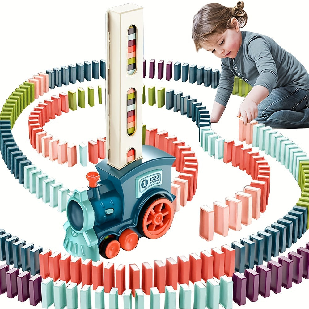 Leuke Domino Rally Elektrische Treinset | Creatieve en Educatieve Bouwblokken voor Kinderen