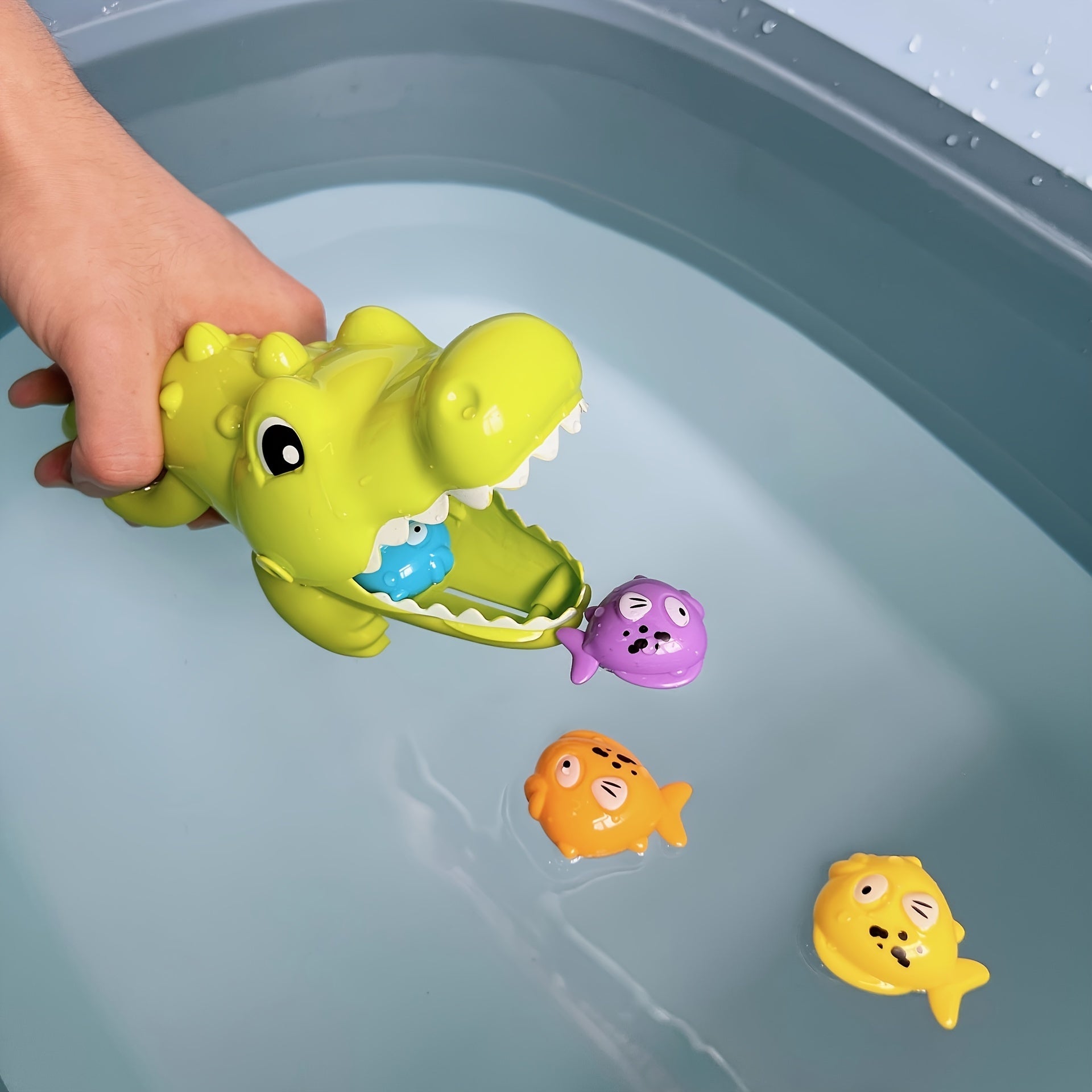 Creatief Krokodil Bad Speelgoed | Grote Krokodil Eet Kleine Vissen Spel | Leuk Waterplezier vanaf 18+ Maanden