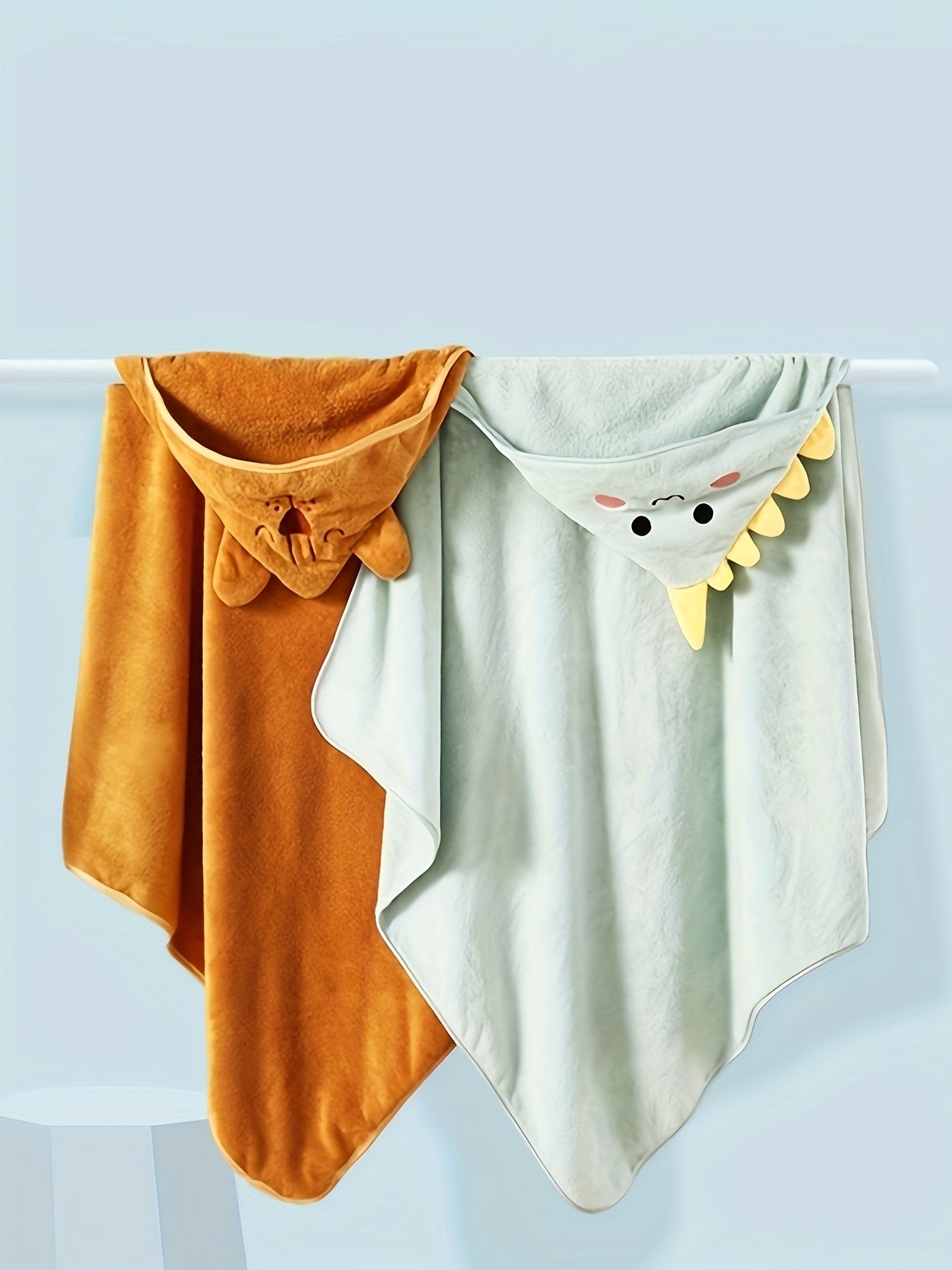 Kinderbadjas microvezel | Sneldrogend strand & douche 0-3j