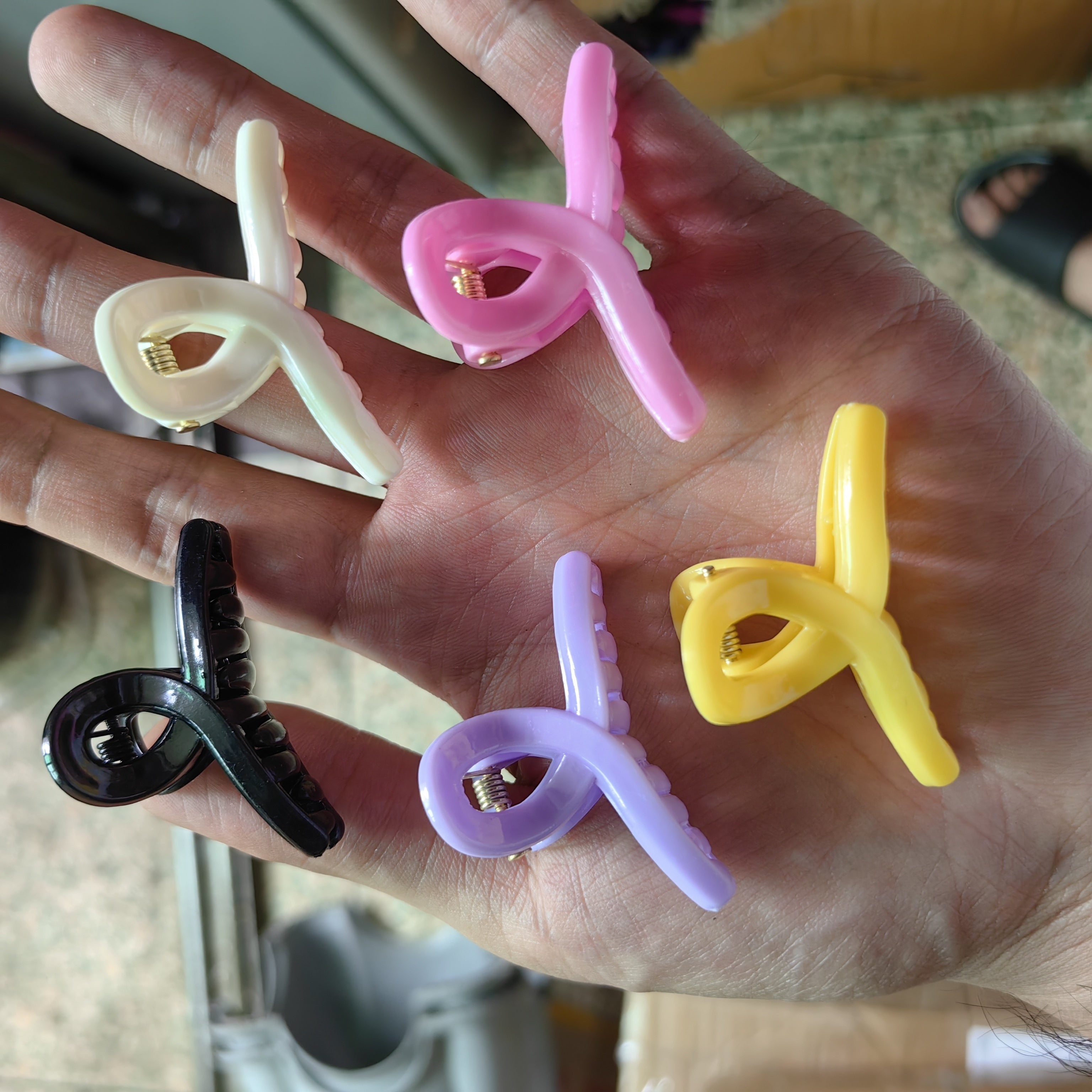 4x Vintage Mini Haarclips – Jelly Kleur Klauwen voor Vrouwen & Meisjes