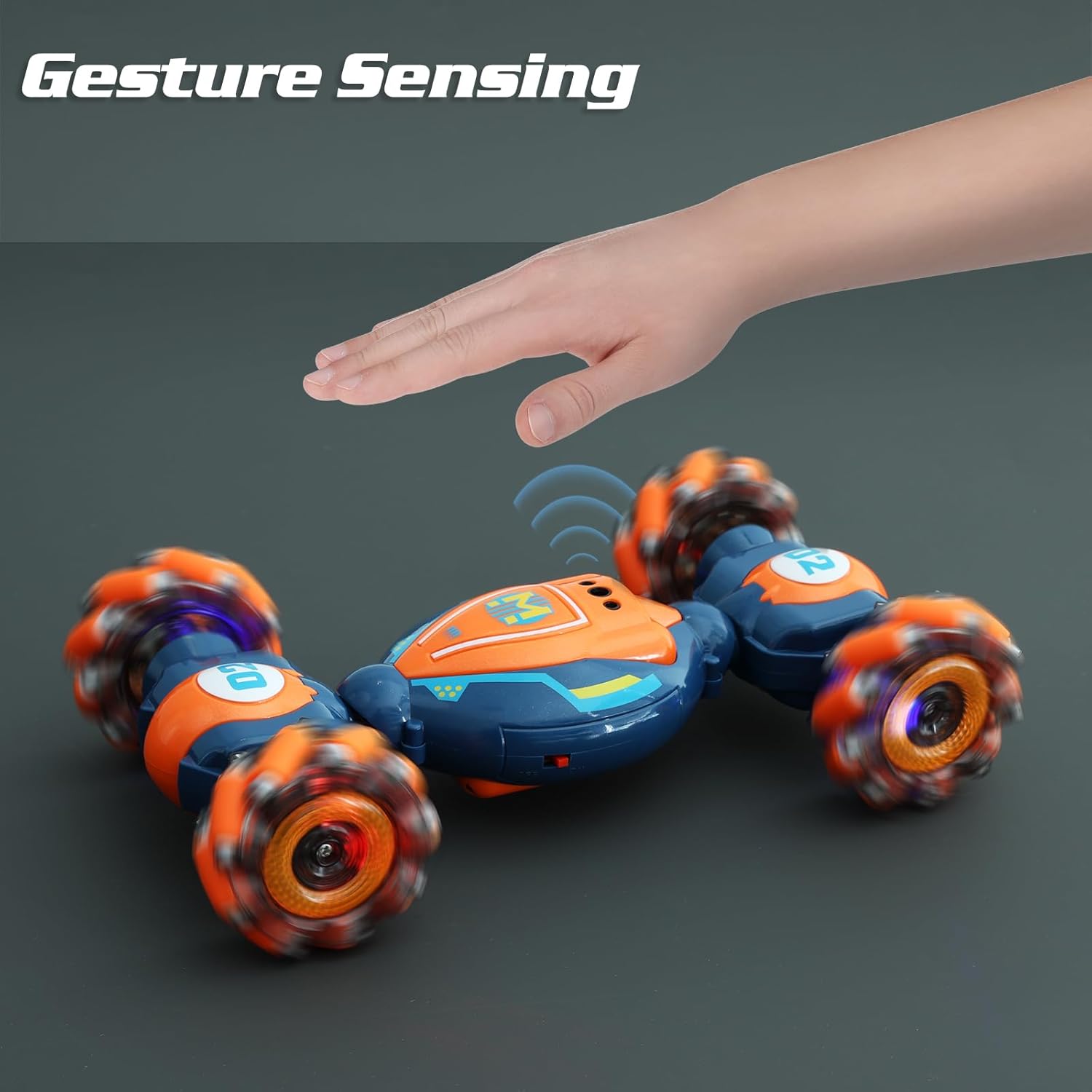 RC Stuntauto met Gebarenbediening | 4WD Twist Auto met Licht & Muziek | Speelgoed voor Jongens 6-12 Jaar