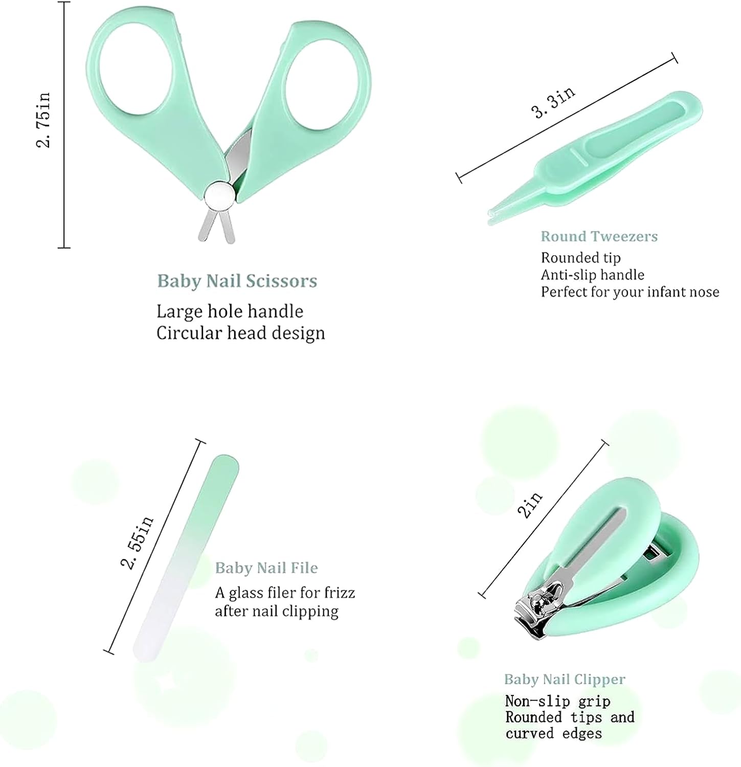 Elektrische baby nageltrimmer | 6-in-1 nagelvijl & manicure set voor baby en volwassenen