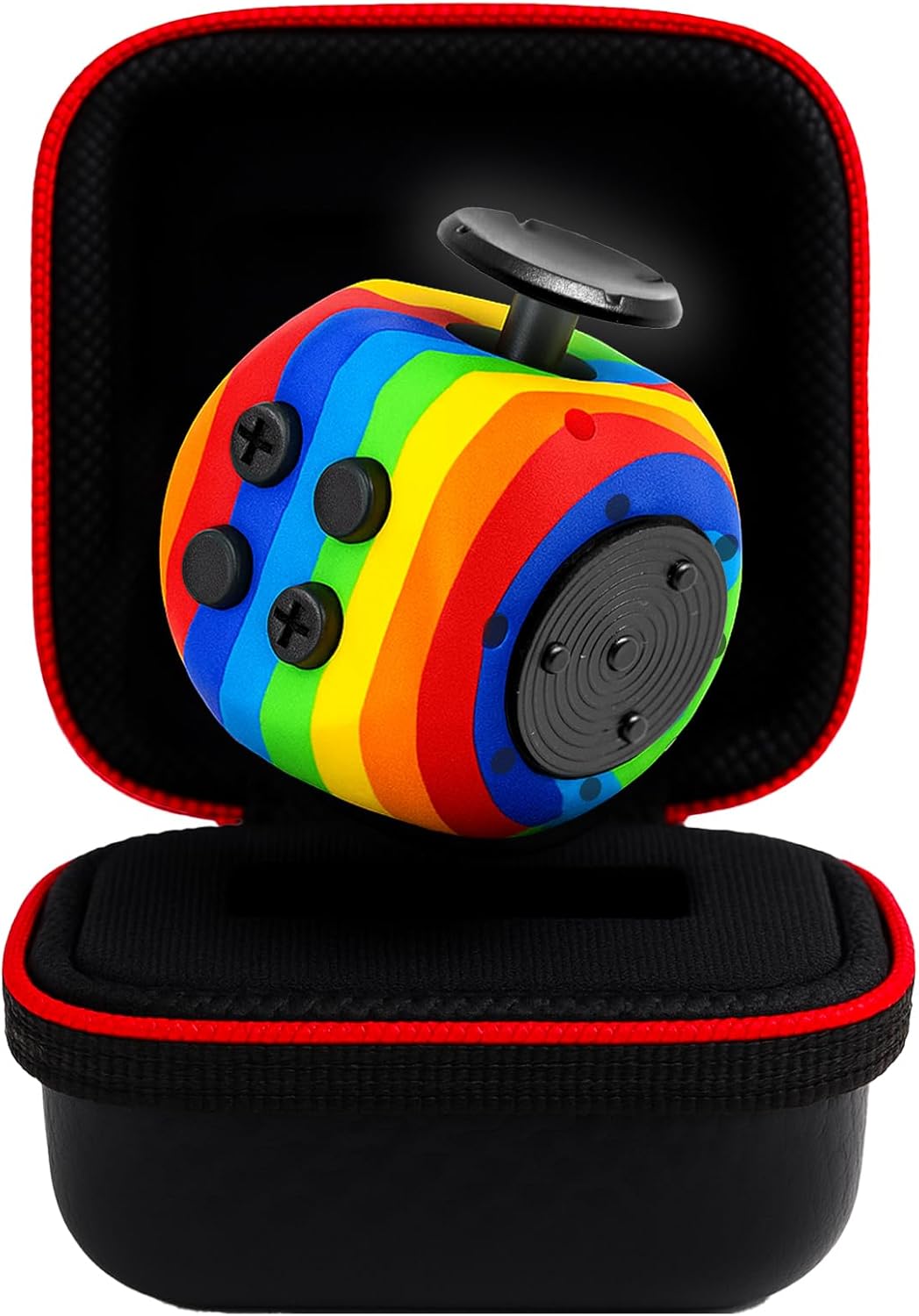 Fube Fidget Cube – 6-zijdige Anti-Stress Kubus met Etui, Kinderen & Volwassenen