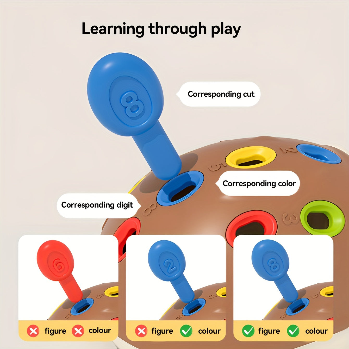 Egel Puzzel Speelgoed voor Peuters | Educatief Kleur- & Cijferherkenningsspel met Dierdesign – Veilig ABS Materiaal