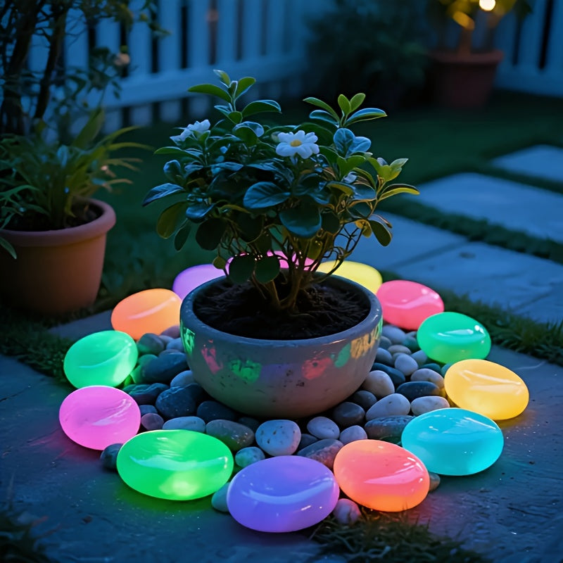 31 stuks lichtgevende stenen | Glow in the dark decoratie voor tuin, vijver of kamer