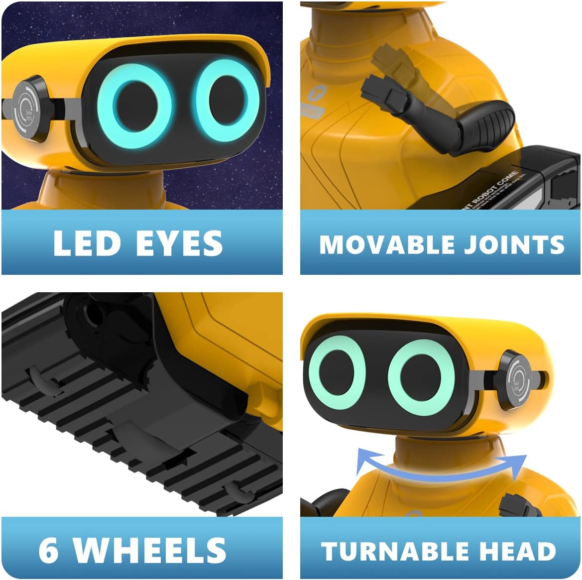 RC robot speelgoed | afstandsbediening LED ogen muziek & dans cadeau 3+ jaar