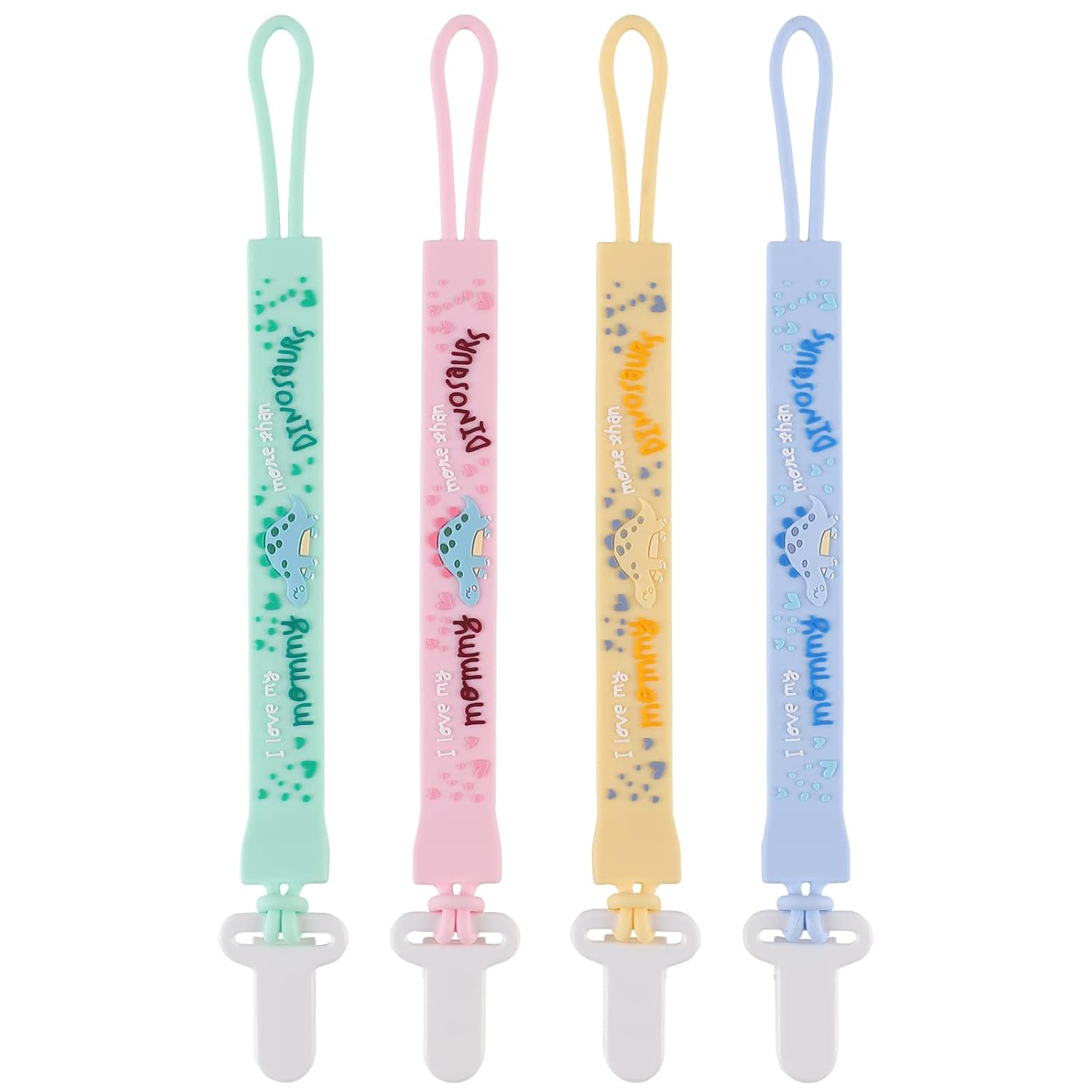 4-Pack Siliconen Fopspeen Clips voor Baby's | Teething Relief & Veilig voor Pasgeborenen | Praktisch Baby Accessoire