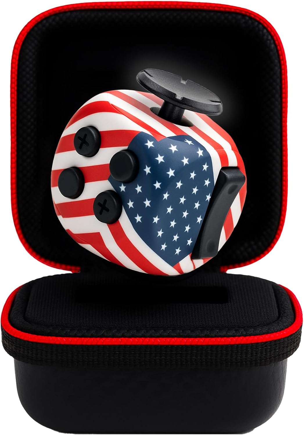 Fube Fidget Cube – 6-zijdige Anti-Stress Kubus met Etui, Kinderen & Volwassenen