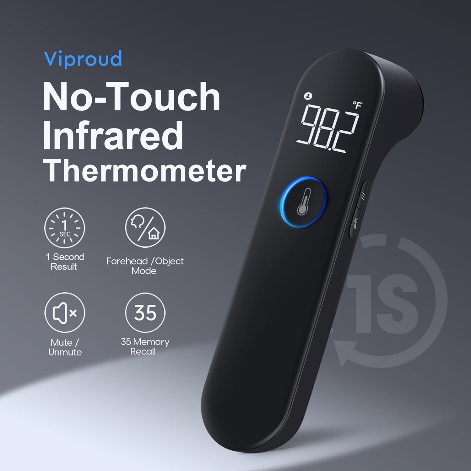 Thermometer voor volwassenen en kinderen l Nauwkeurige babythermometer l Koortsalarm & Slimme modus