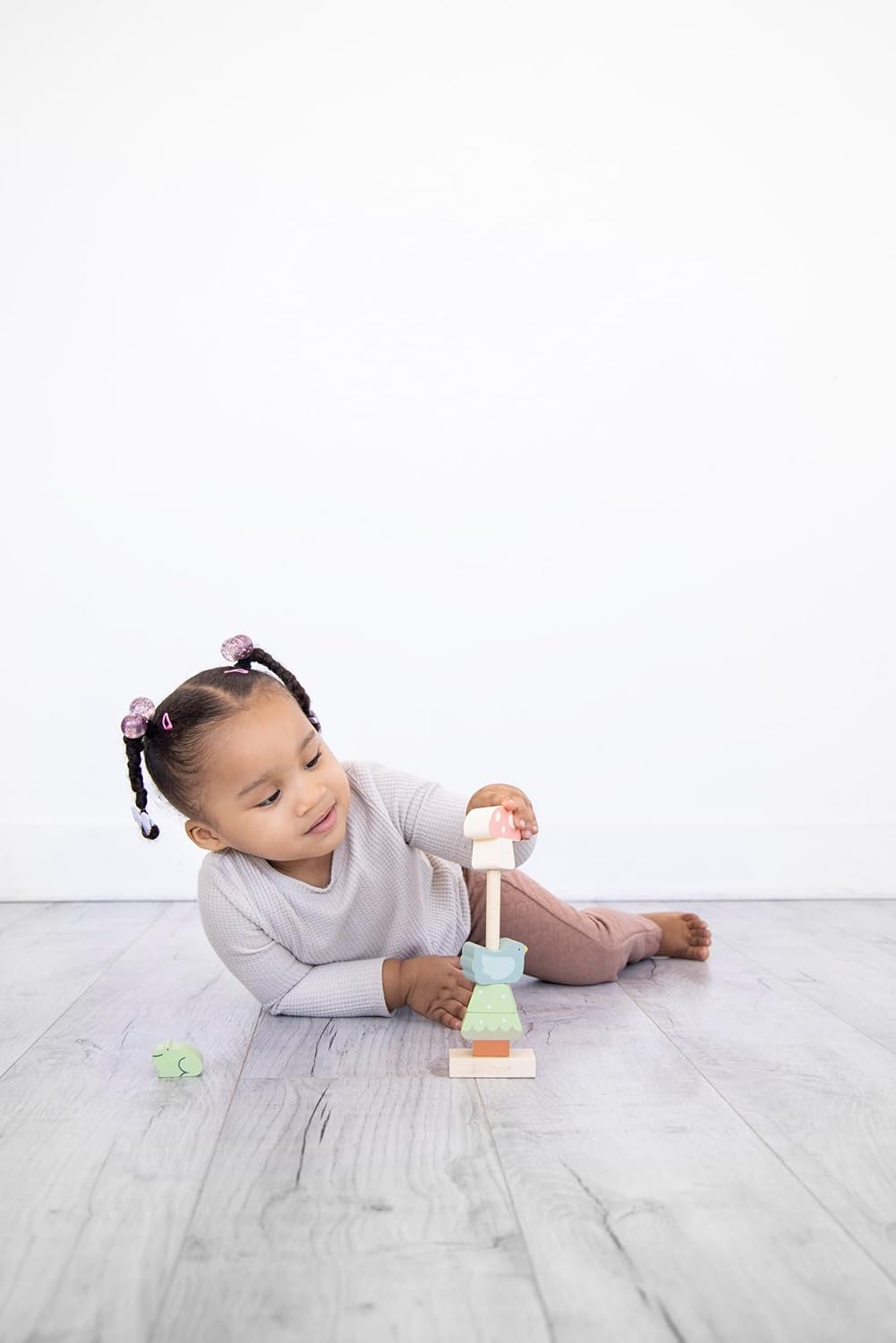 Kerst sneeuwpop stapeltoren | Houten educatief speelgoed