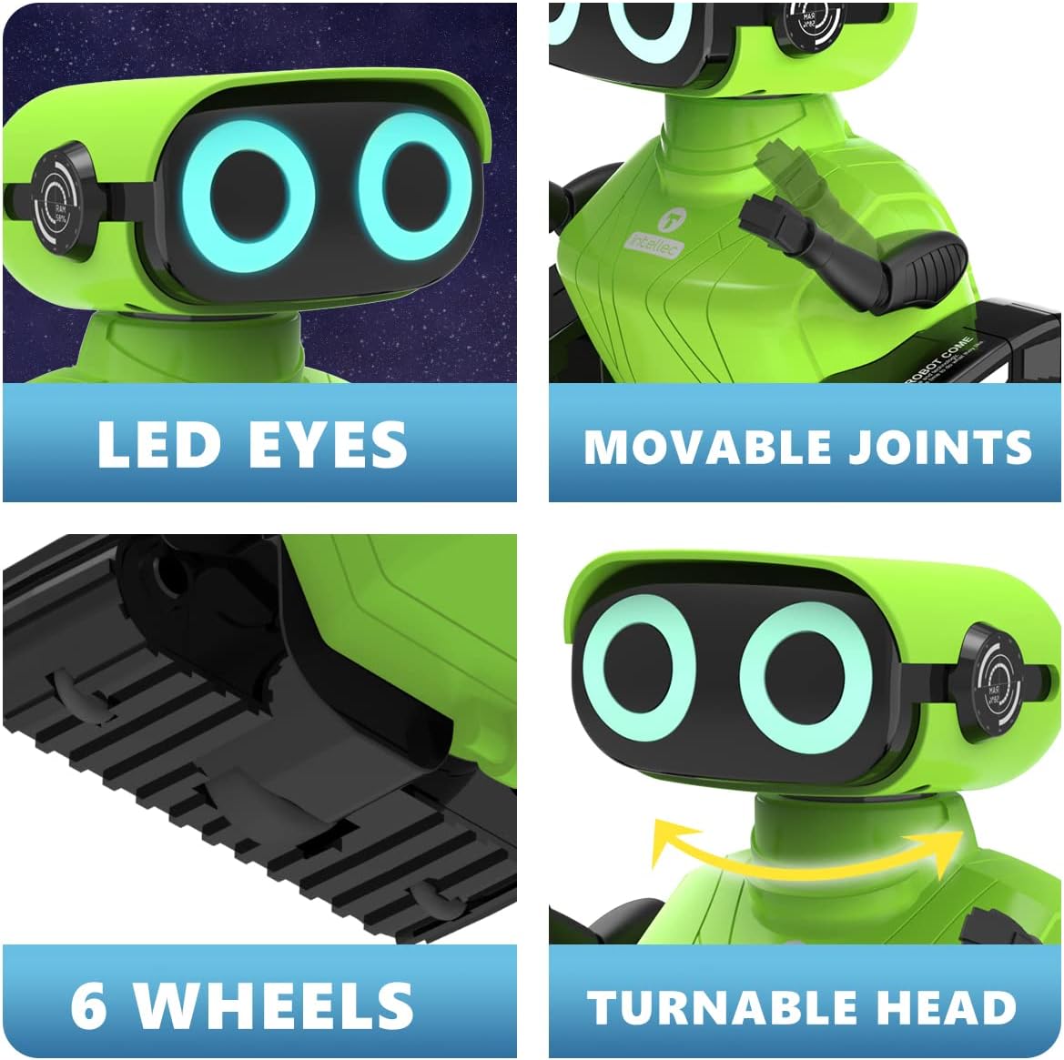 RC robot speelgoed | afstandsbediening LED ogen muziek & dans cadeau 3+ jaar