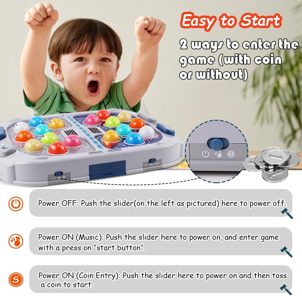 Whack-a-Mole spel | Interactief hamer spel met licht & geluid voor kinderen