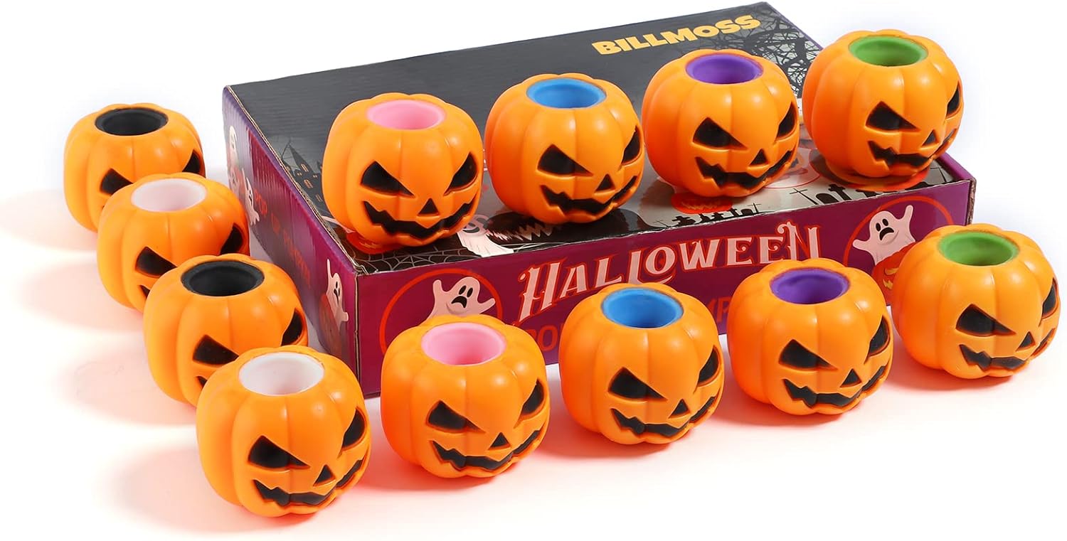 Pompoen squishy speelgoed 12 stuks | Grappig stressballetje