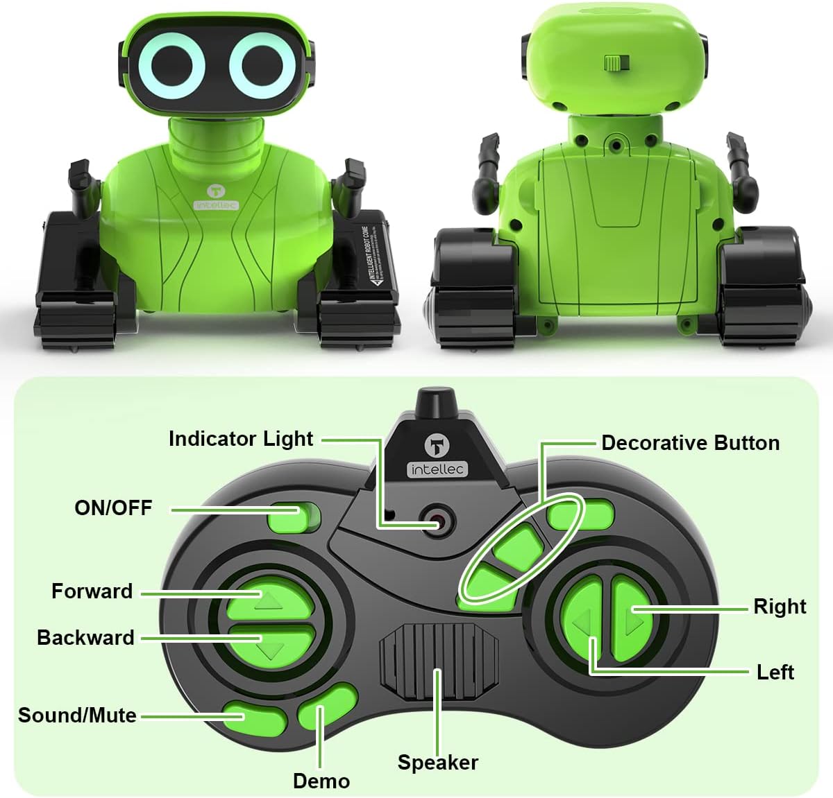 RC robot speelgoed | afstandsbediening LED ogen muziek & dans cadeau 3+ jaar