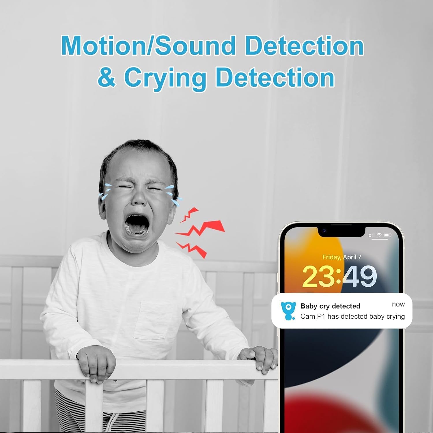 Babyfoon Camera | 360 Graden Nachtzicht Met 2-Weg Audio Indoor Camera