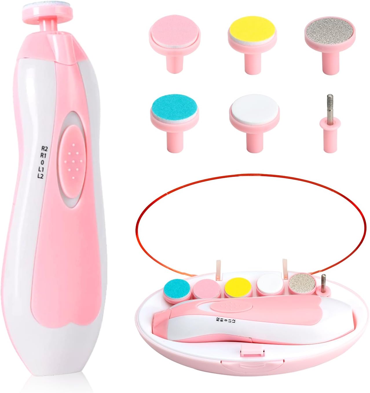 Elektrische baby nageltrimmer | 6-in-1 nagelvijl & manicure set voor baby en volwassenen
