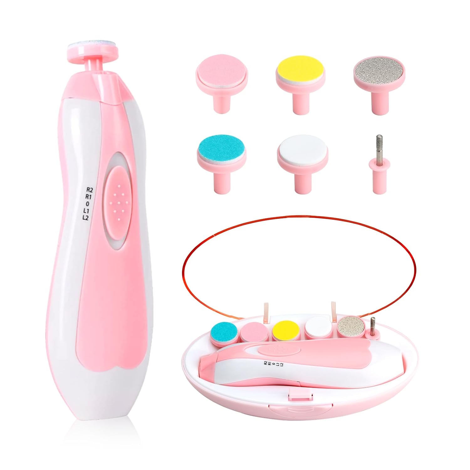 Elektrische Baby Nageltrimmer | 6 in 1 Verzorgingskit Manicure Set voor Peuters of Volwassenen