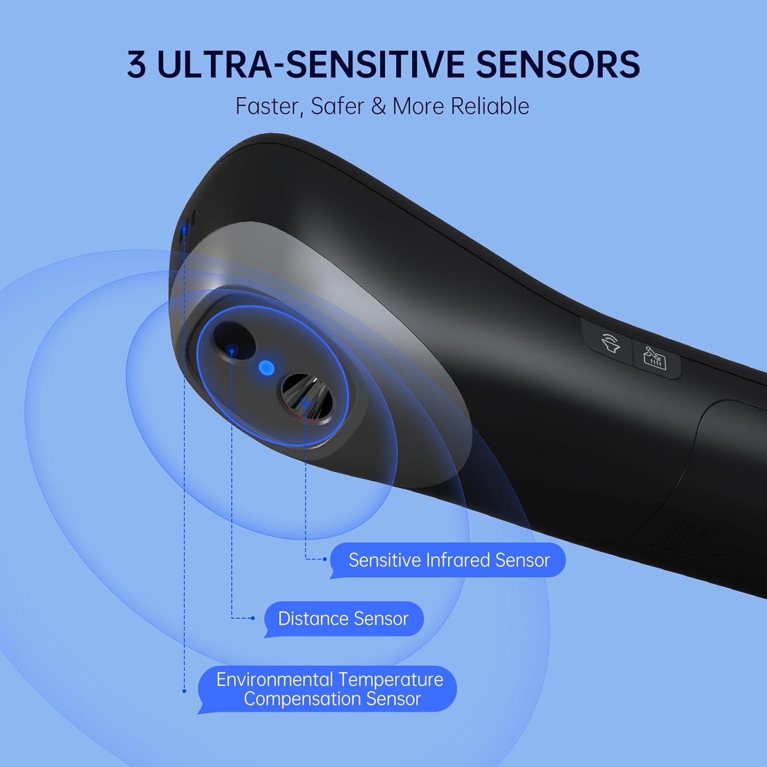 Contactloze Infrarood Digitale Thermometer | 2-in-1 Dual Mode Koorts-, Lichaams- en Oppervlaktethermometer voor Kinderen en Volwassenen