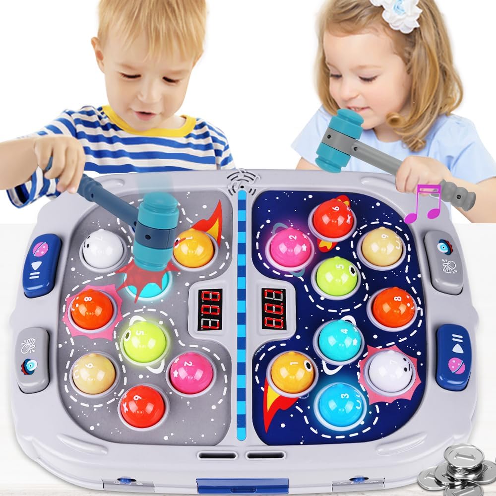 Whack-a-Mole spel | Interactief hamer spel met licht & geluid voor kinderen