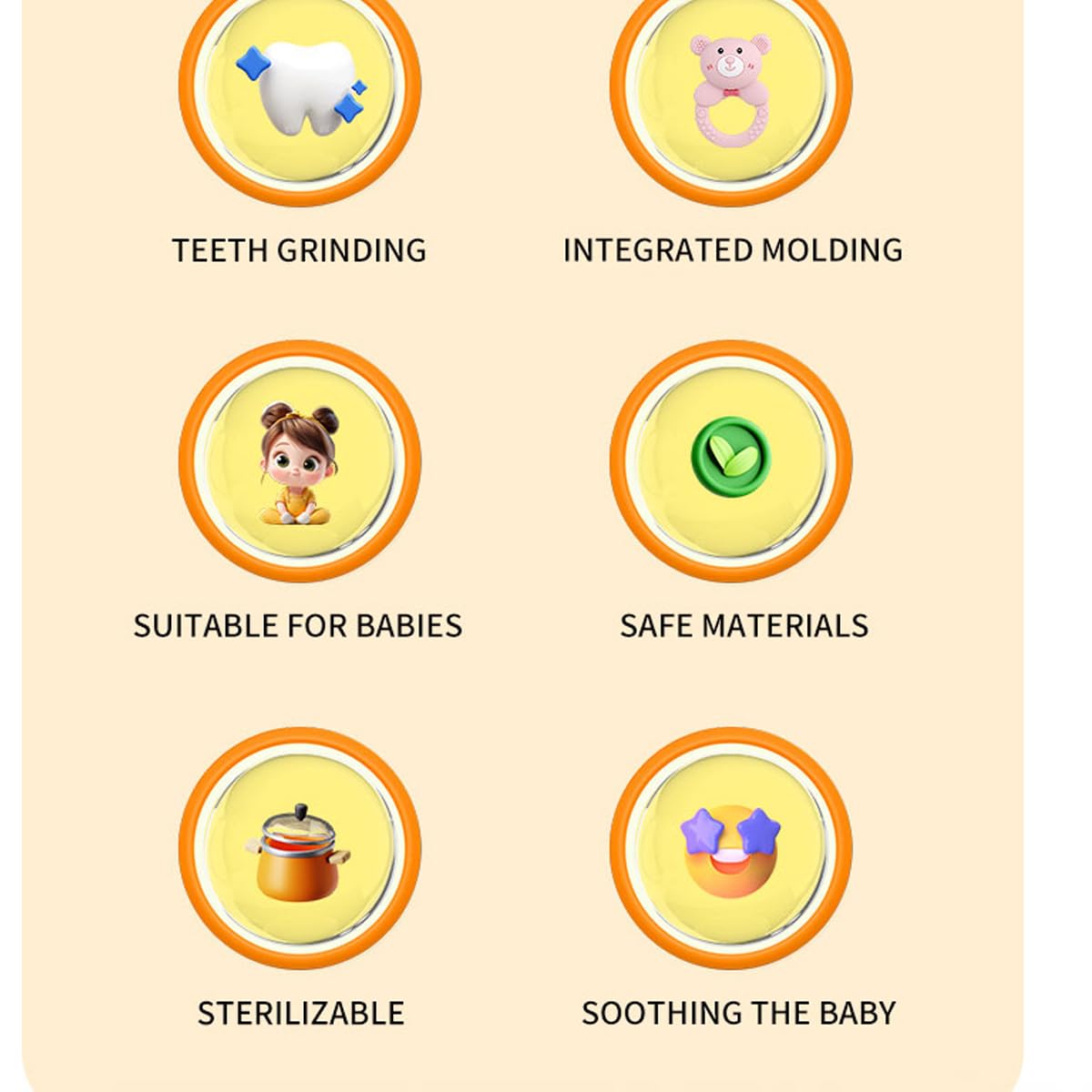 Bijtring Beer | Zacht Siliconen Speelgoed, Groen & Roze