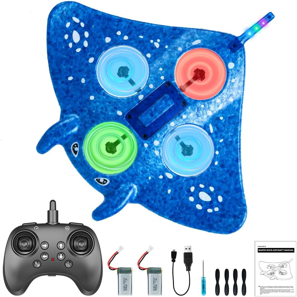 RC Vliegtuig Foam | Afstandsbediening Manta Ray Drone met 360° Stunts, Beginners & Kinderen 8-12