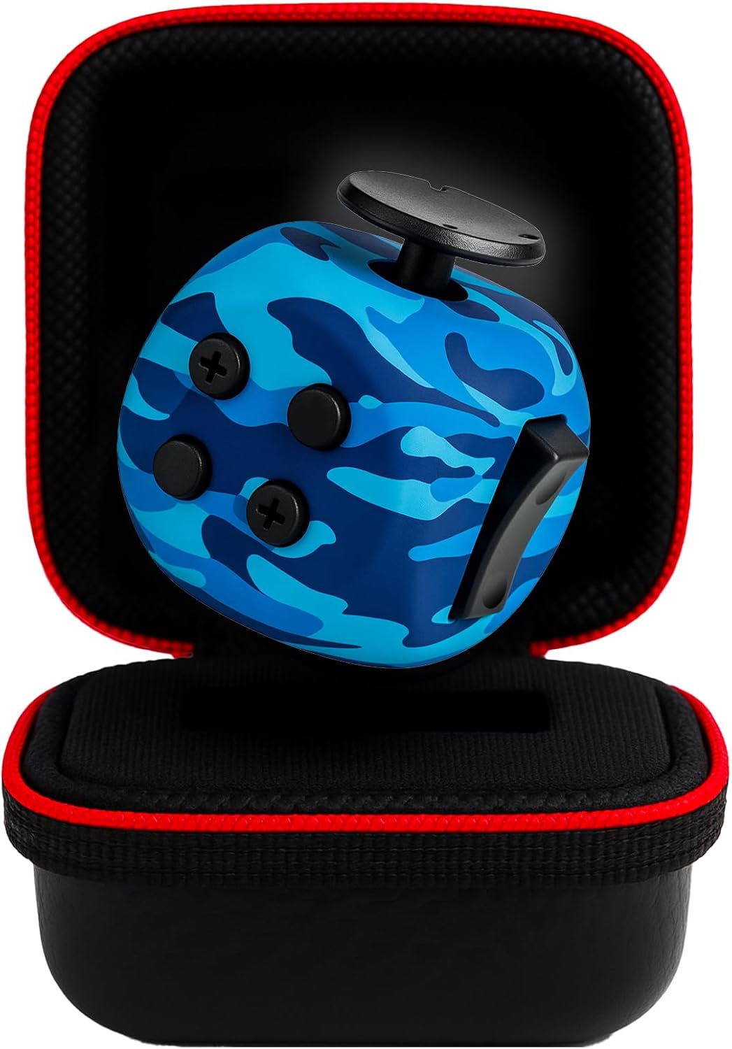 Fube Fidget Cube – 6-zijdige Anti-Stress Kubus met Etui, Kinderen & Volwassenen